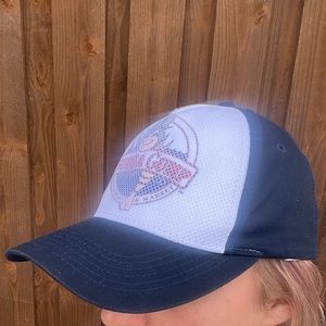 Bubba Gump Shrimp Co Hat Cap Blue White Snap Back Adjustable Hat.